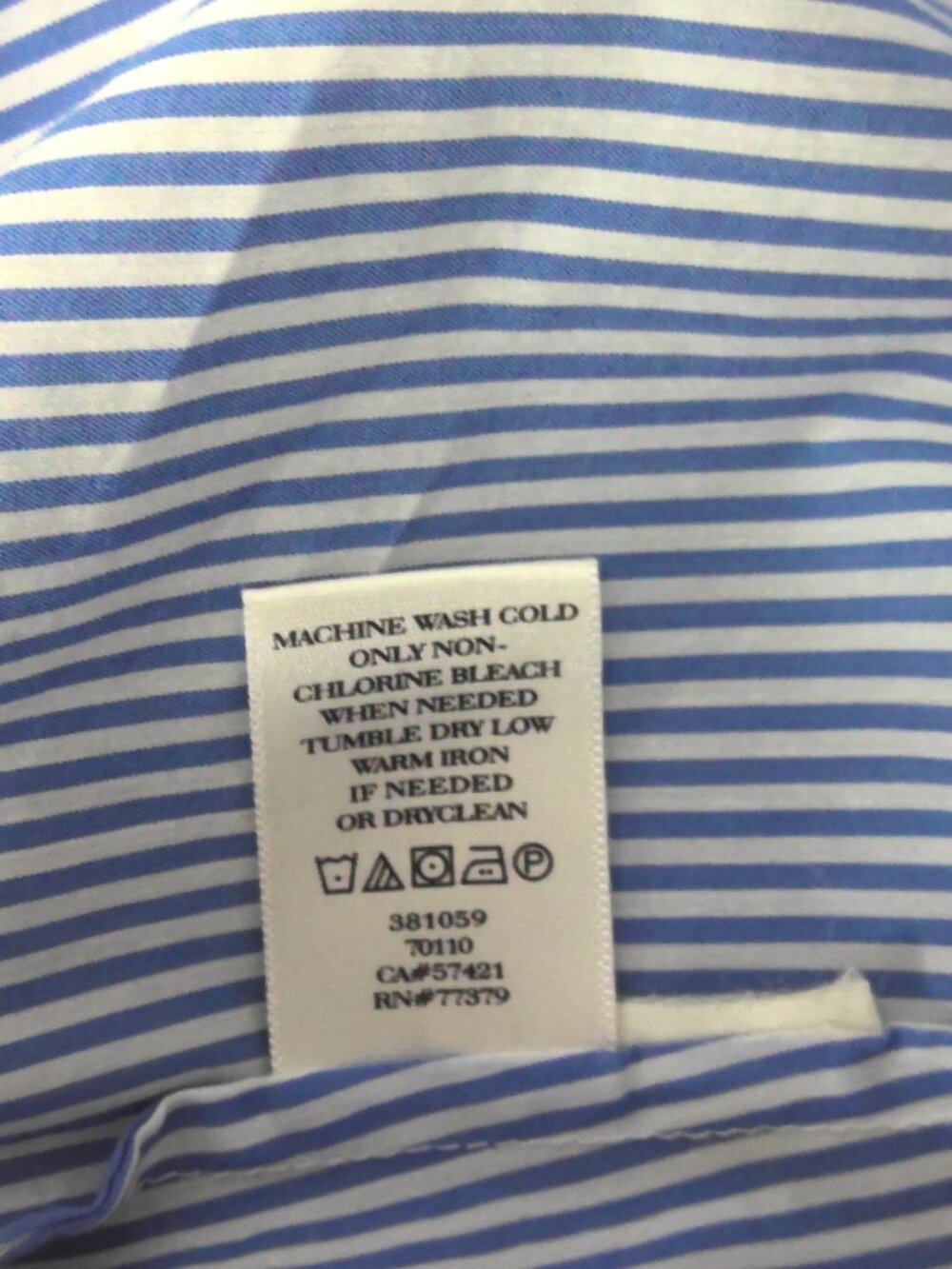 Ann Taylor French Blue & White Striped Blouse Lightweight Coastal Flowy Summer 6 - Picture 7 of 8